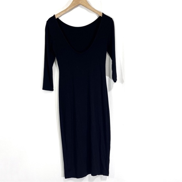 Lulu's Black 3/4 Sleeve Long Sleeve Dress - Picture 6 of 9